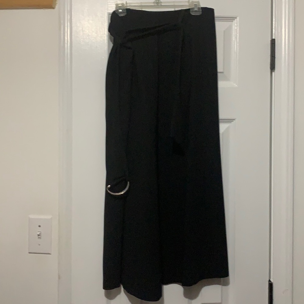 Black belted skirt